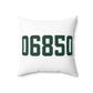 06850 Norwalk Connecticut Zip Code Spun Polyester Square Pillow