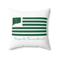 Pomfret Connecticut St. Patrick’s Day Flag Spun Polyester Square Pillow