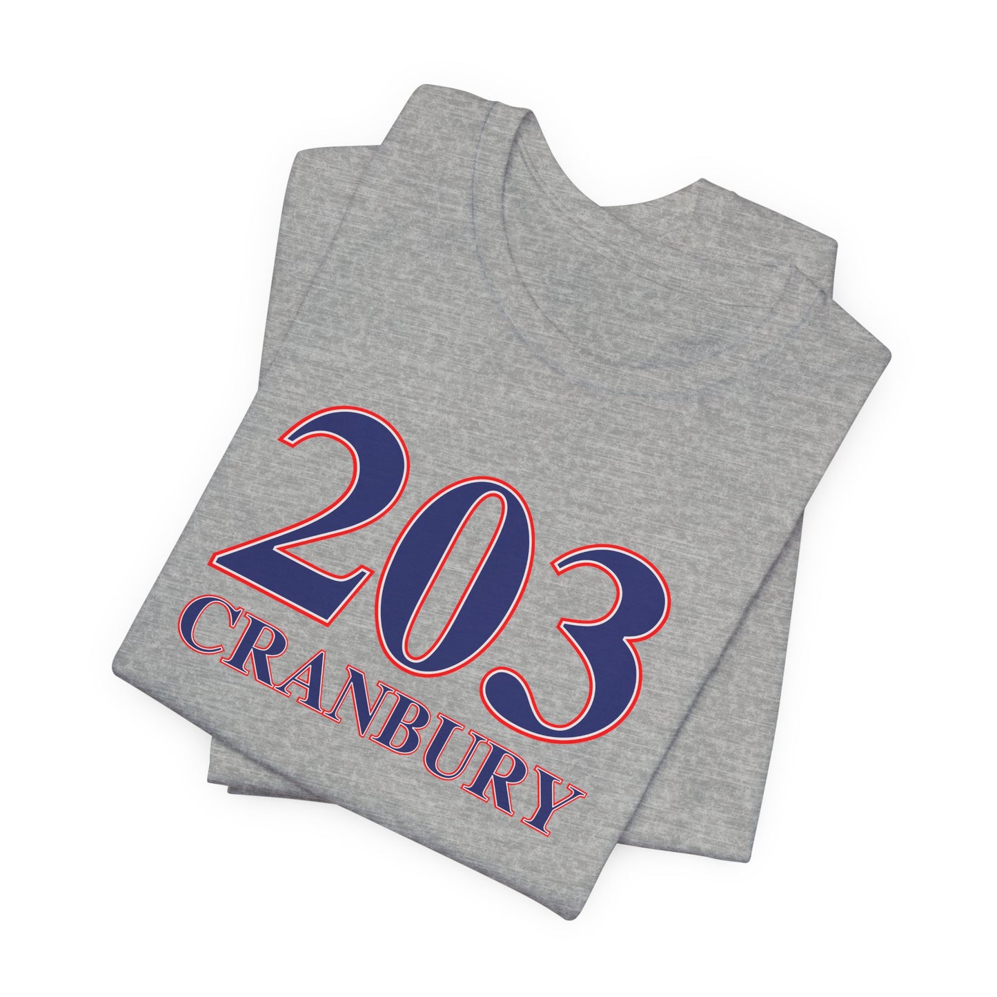203 Cranbury Red, White & Blue Unisex Jersey Short Sleeve T-Shirt