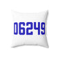 06249 Lebanon Connecticut Zip Code Spun Polyester Square Pillow