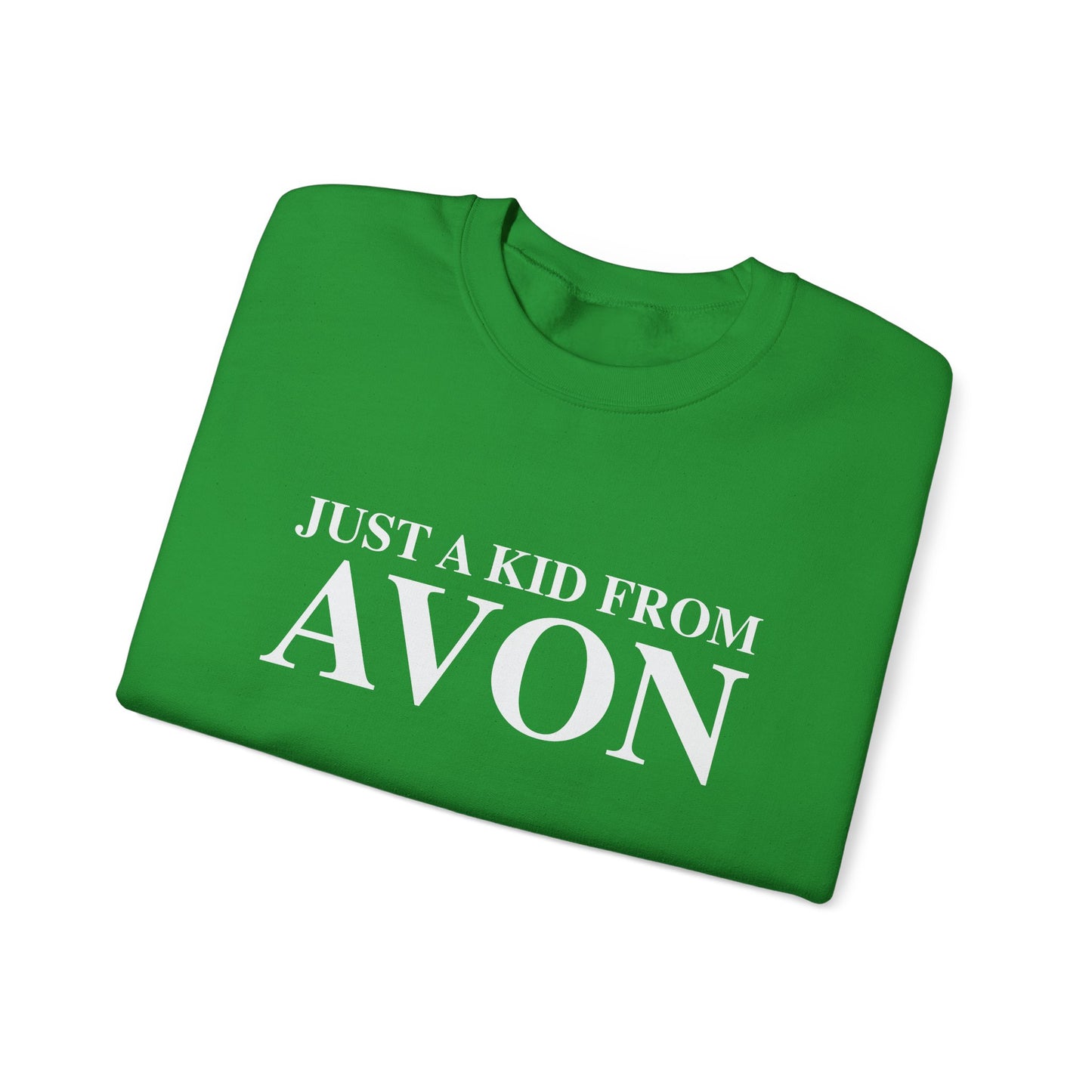 Just a kid from Avon Unisex Heavy Blend™ Crewneck Sweatshirt