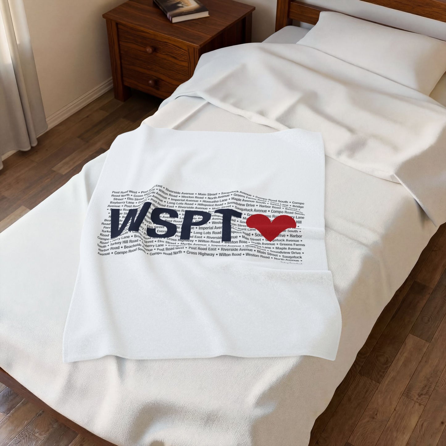 Westport Love Velveteen Plush Blanket