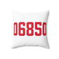 06850 Norwalk Connecticut Zip Code Spun Polyester Square Pillow