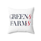 41 Tilt Greens Farms Spun Polyester Square Pillow