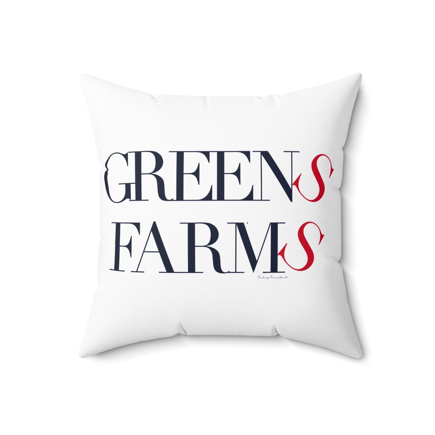 41 Tilt Greens Farms Spun Polyester Square Pillow