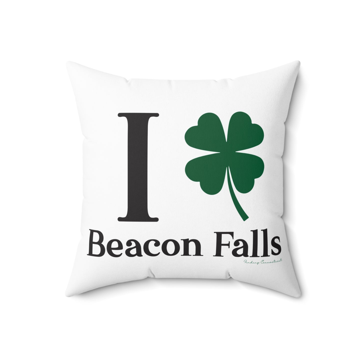 I Clover Beacon Falls Spun Polyester Square Pillow