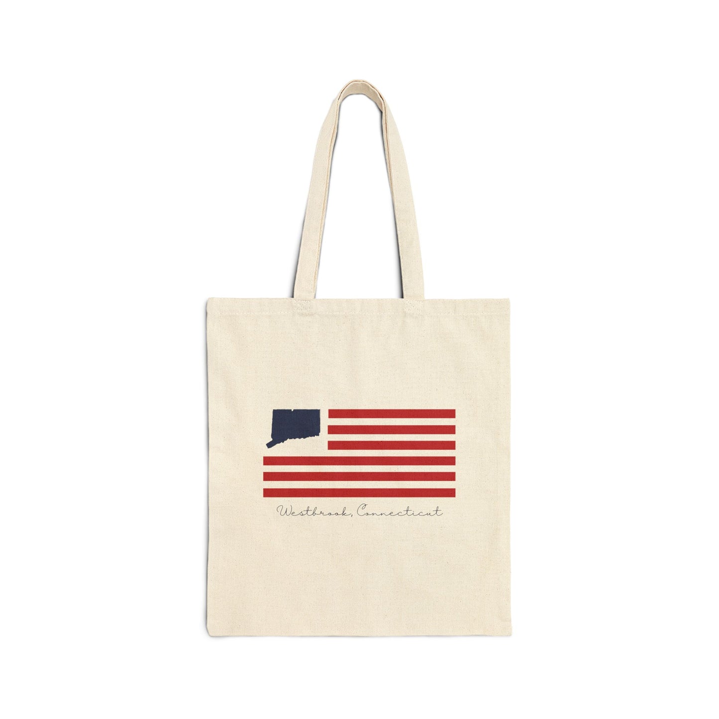 Westbrook Connecticut Flag Cotton Canvas Tote Bag
