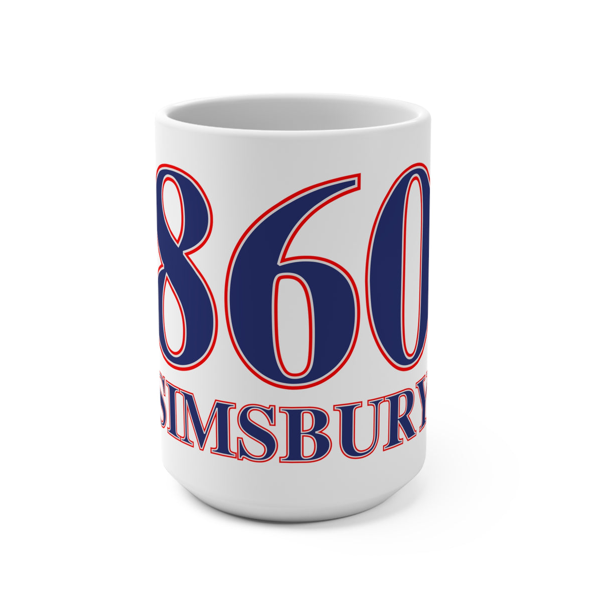 860 Simsbury Hill Red, White & Blue Mug 15oz