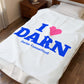 I Heart DARN Velveteen Plush Blanket