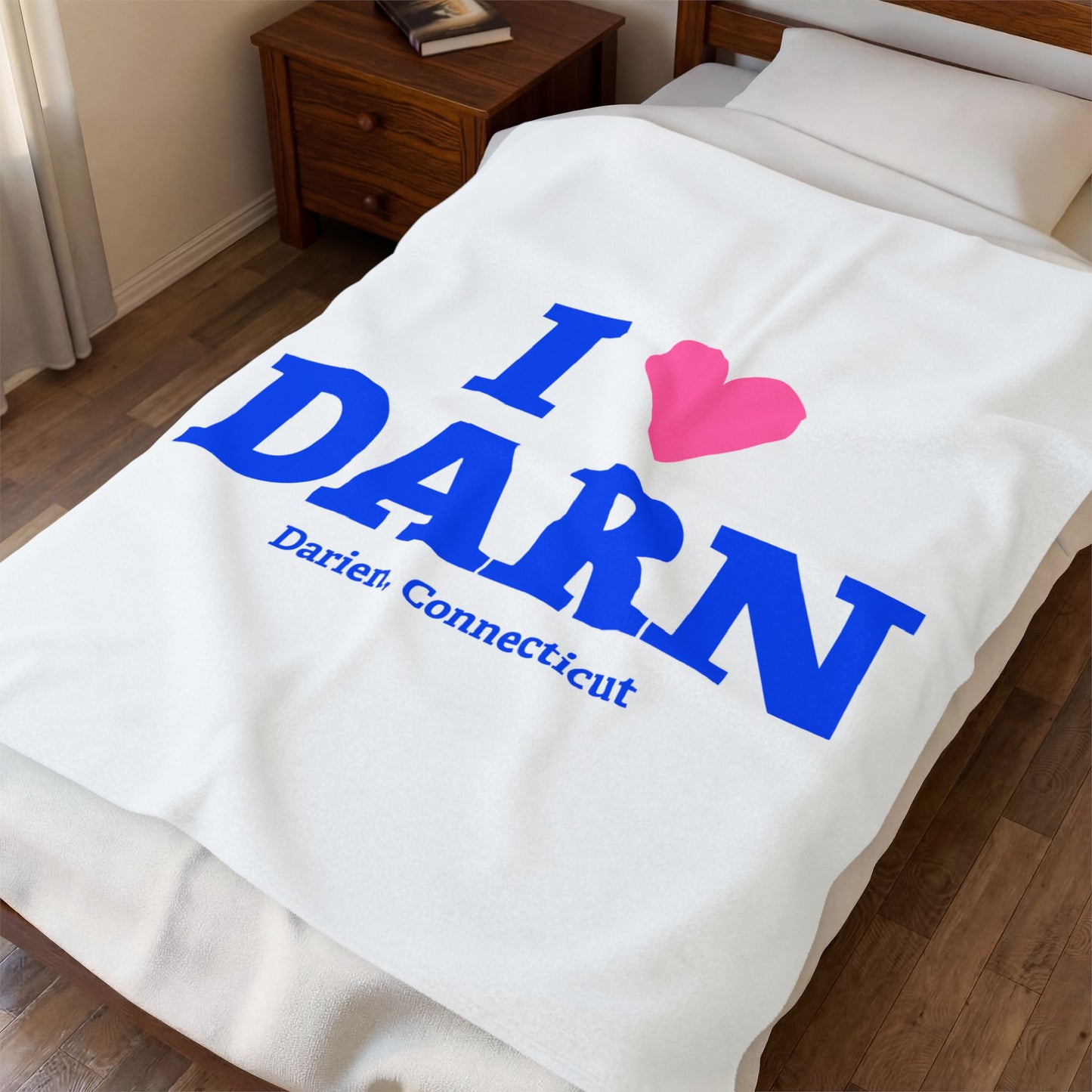 I Heart DARN Velveteen Plush Blanket