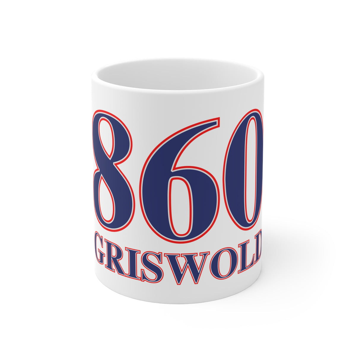 860 Griswold Red, White & Blue Mug 11oz