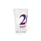 203 West Norwalk, Red, White & Blue Pint Glass, 16oz