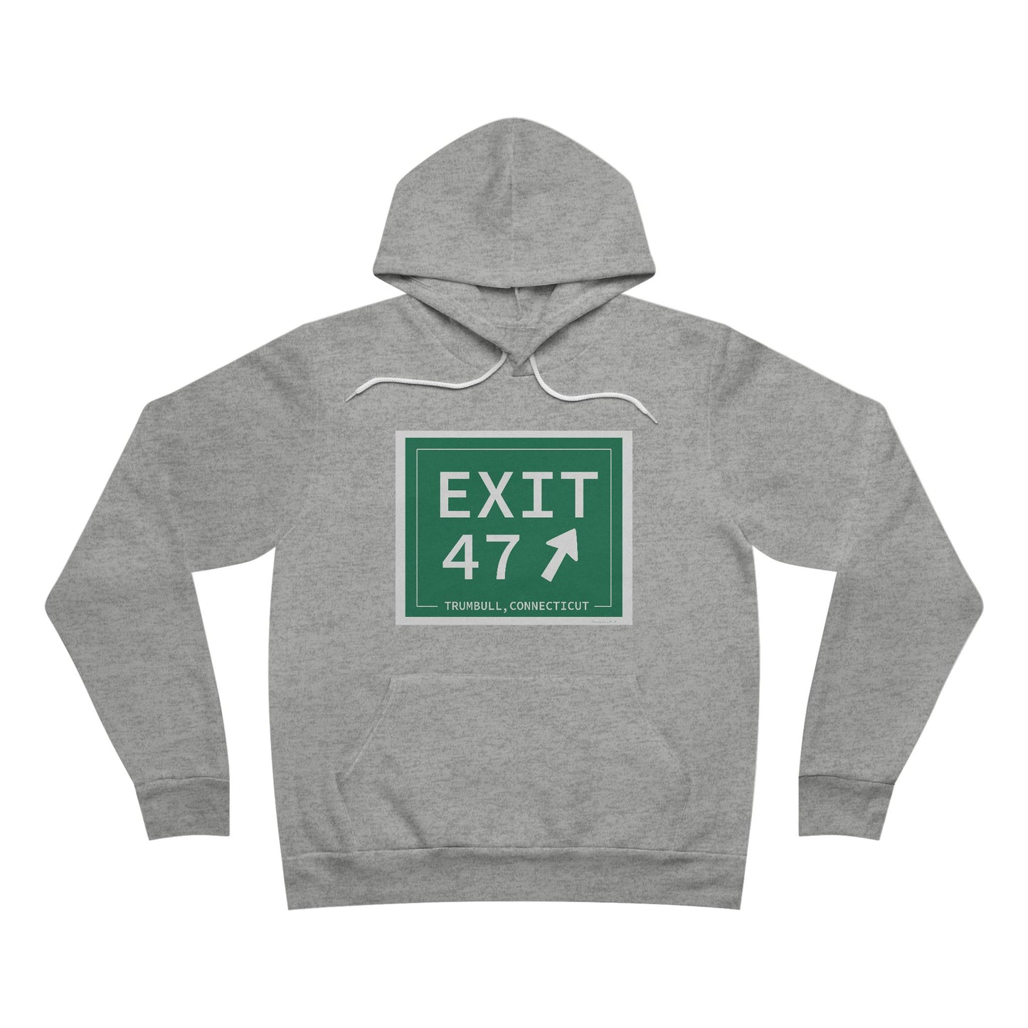 Vintage Exit 47 Merritt Parkway Sign Unisex Sponge Fleece Pullover Hoodie