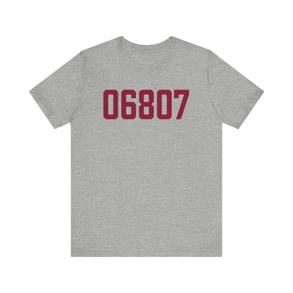 06807 - Greenwich Connecticut Zip Code Unisex Jersey Short Sleeve T-Shirt