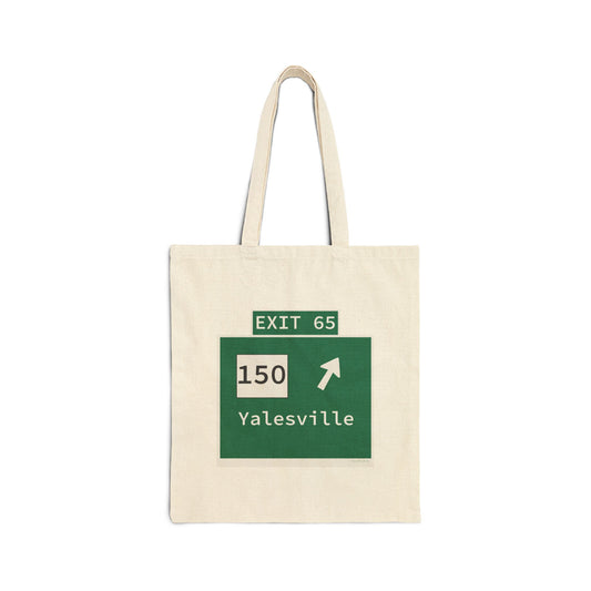 Vintage WCP Exit 65 Sign Cotton Canvas Tote Bag