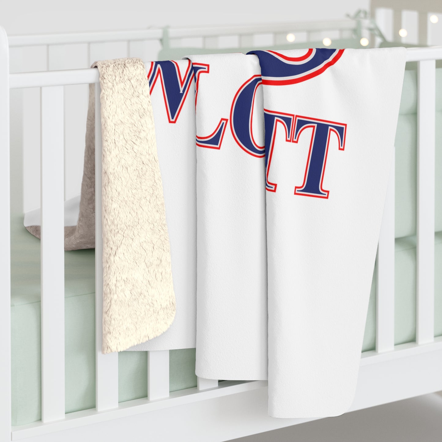 203 Wolcott Red White & Blue Sherpa Fleece Blanket