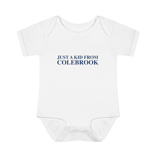 Just a kid from Colebrook Infant Baby Rib Bodysuit