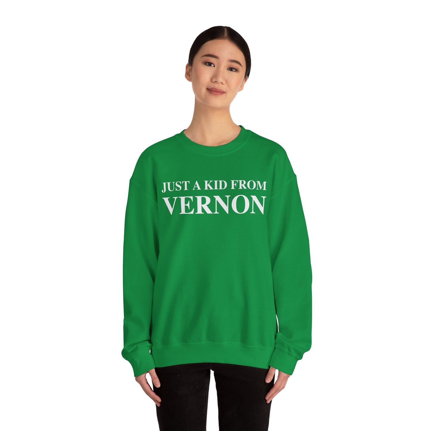 Just a kid from Vernon Unisex Heavy Blend™ Crewneck Sweatshirt