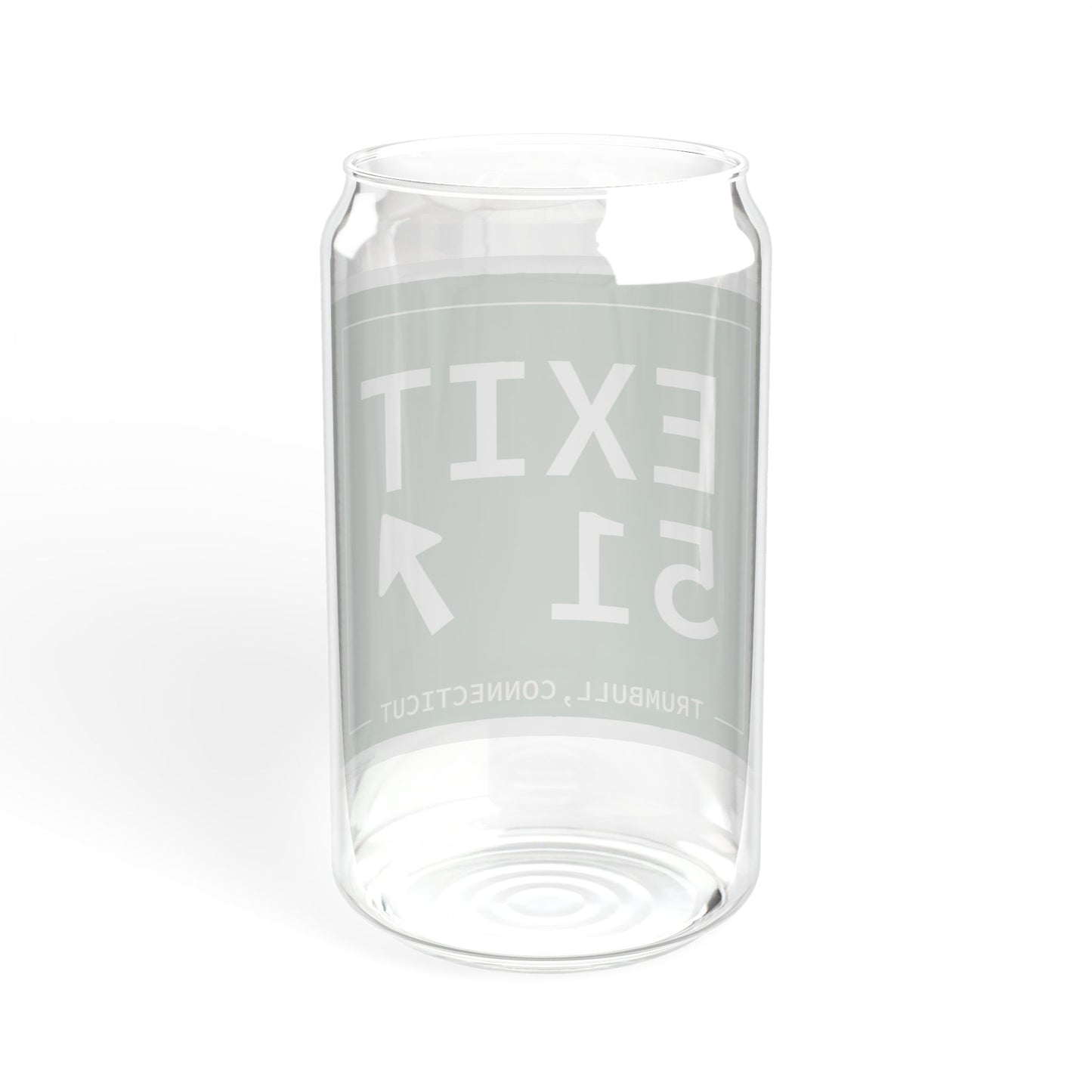 Vintage Exit 51  Merritt Parkway Sign Sipper Glass, 16oz