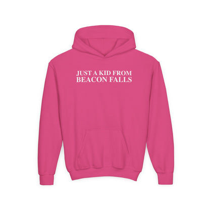 Just a kid from Beacon Falls Youth Heavy Blend Hooded Sweatshirt