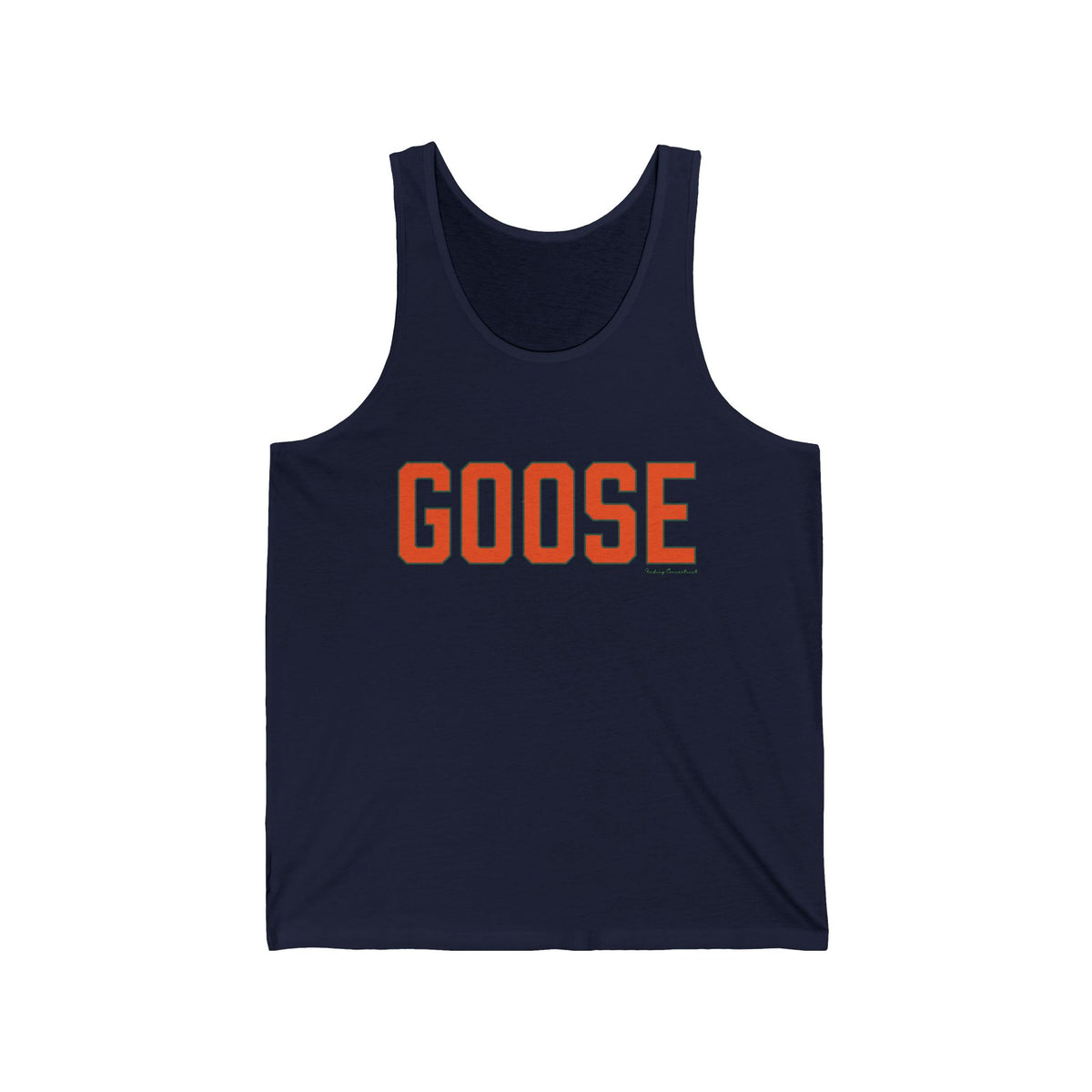 Goose Zip Code - Orange & Green Unisex Jersey Tank Top