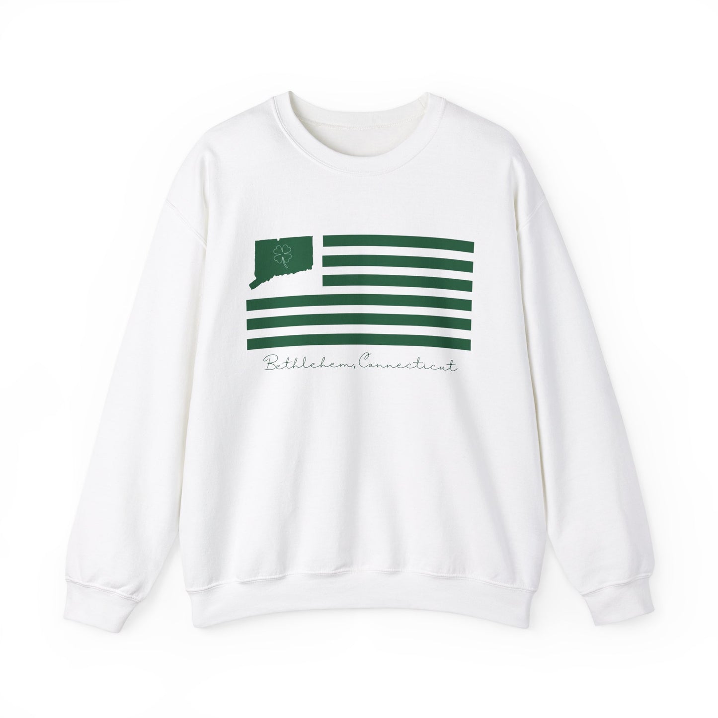 Bethlehem Connecticut St. Patrick’s Day Flag Unisex Heavy Blend™ Crewneck Sweatshirt