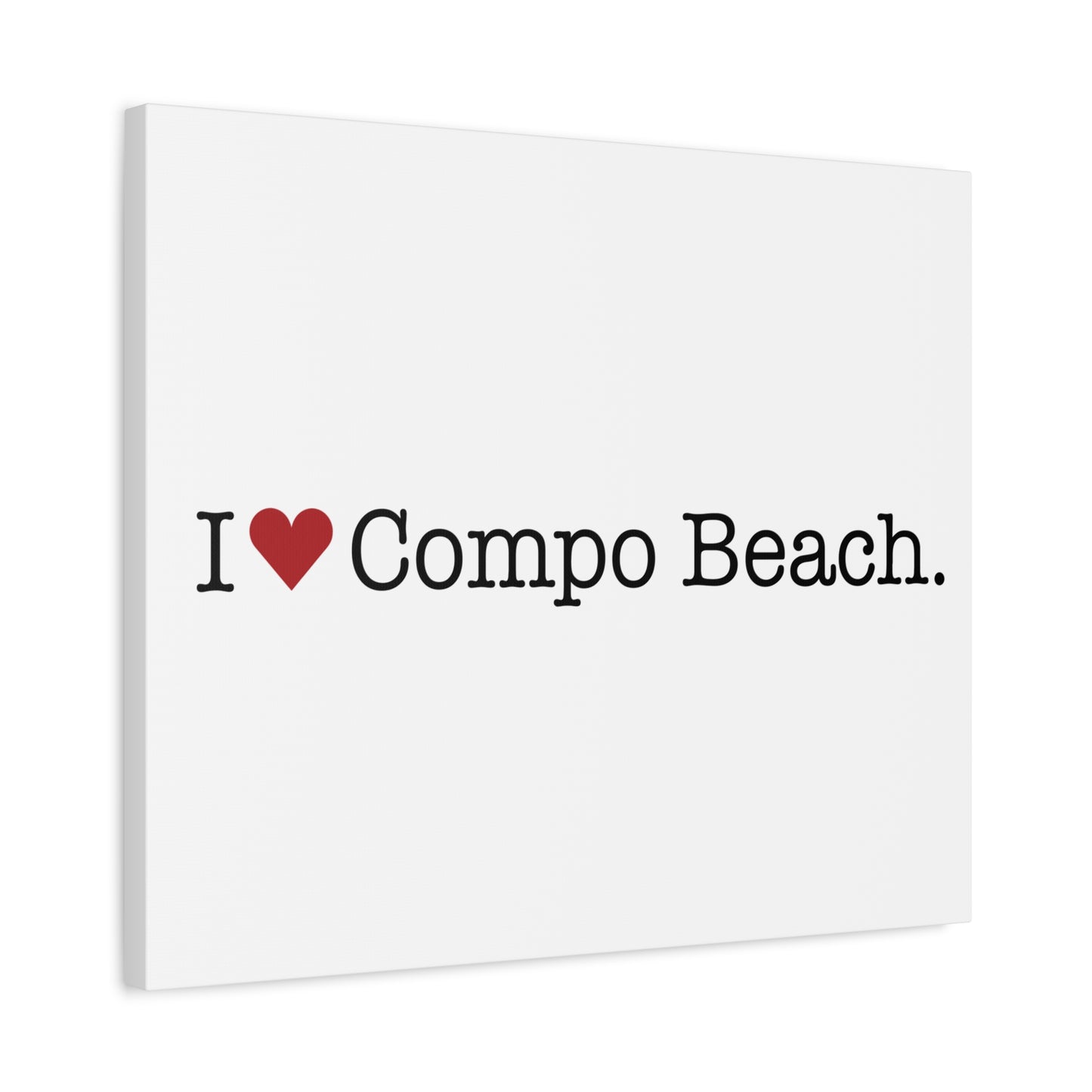I Heart Compo Beach. Matte Canvas, Stretched, 1.25"