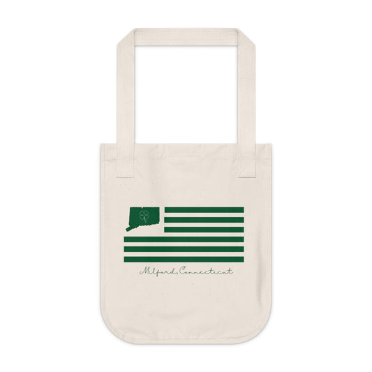 Milford Connecticut St. Patrick’s Day Flag Organic Canvas Tote Bag