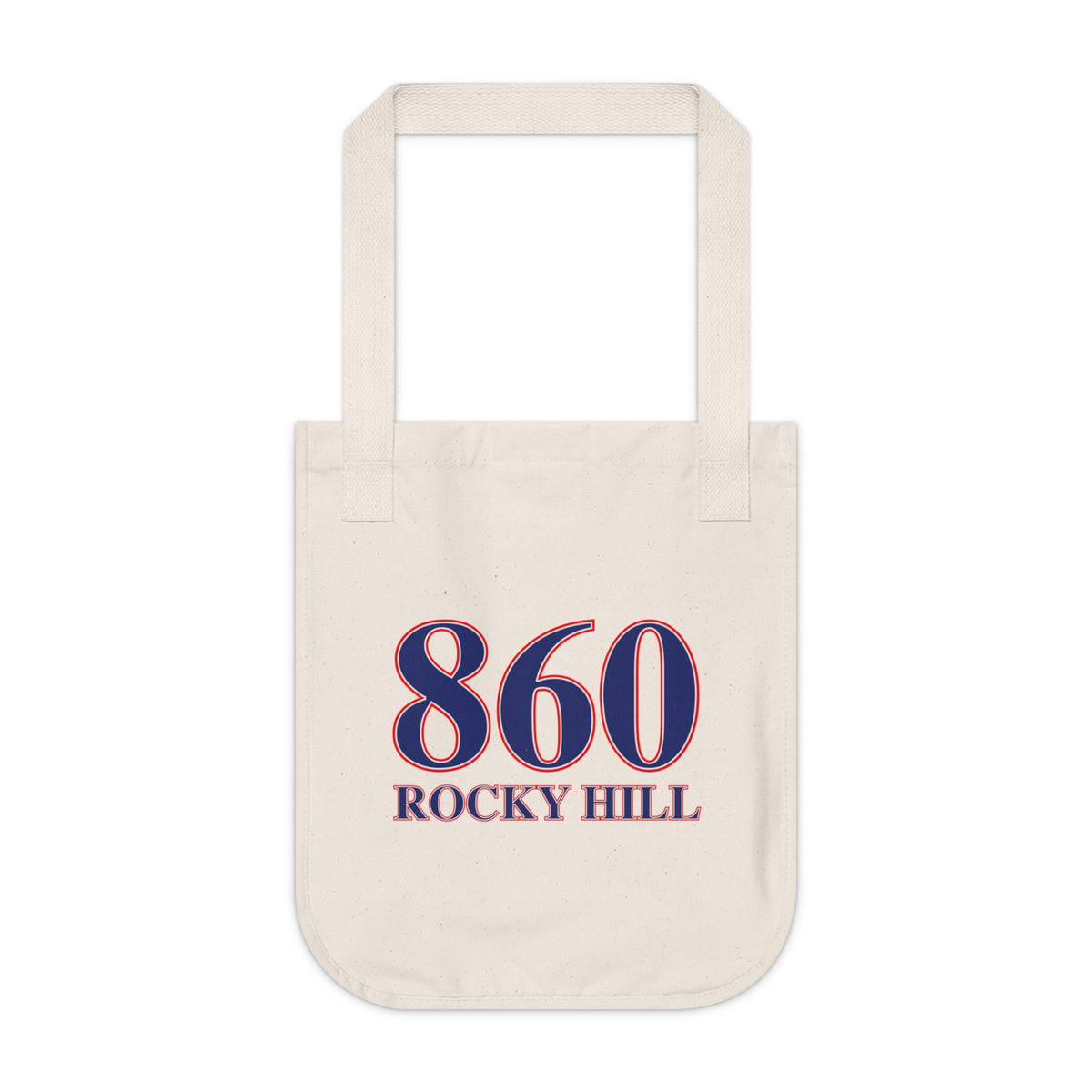 860 Rocky Hill Red, White & Blue Organic Canvas Tote Bag