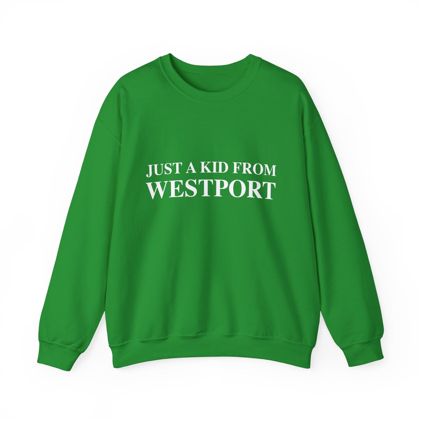 Just a kid from Westport Unisex Heavy Blend™ Crewneck Sweatshirt