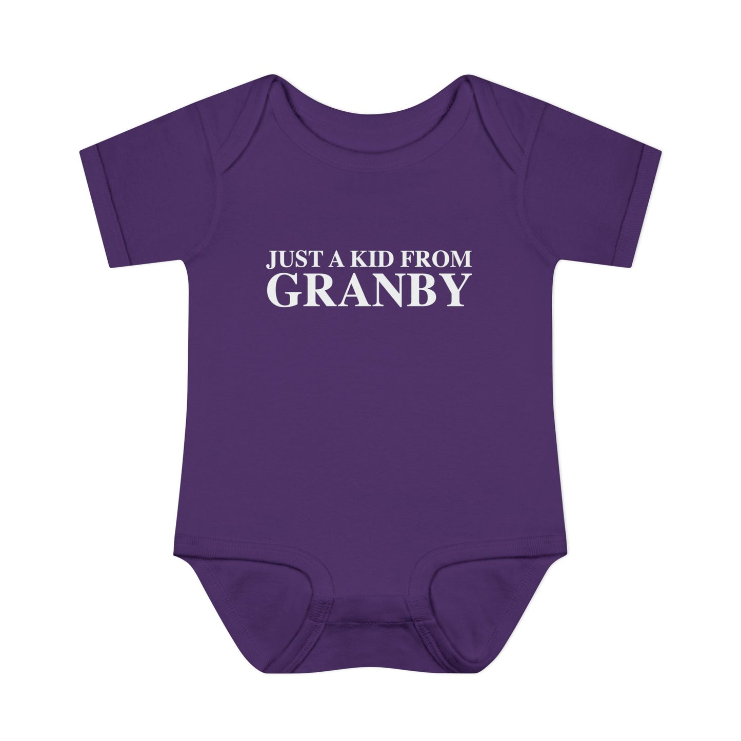 Just a kid from Granby Infant Baby Rib Bodysuit
