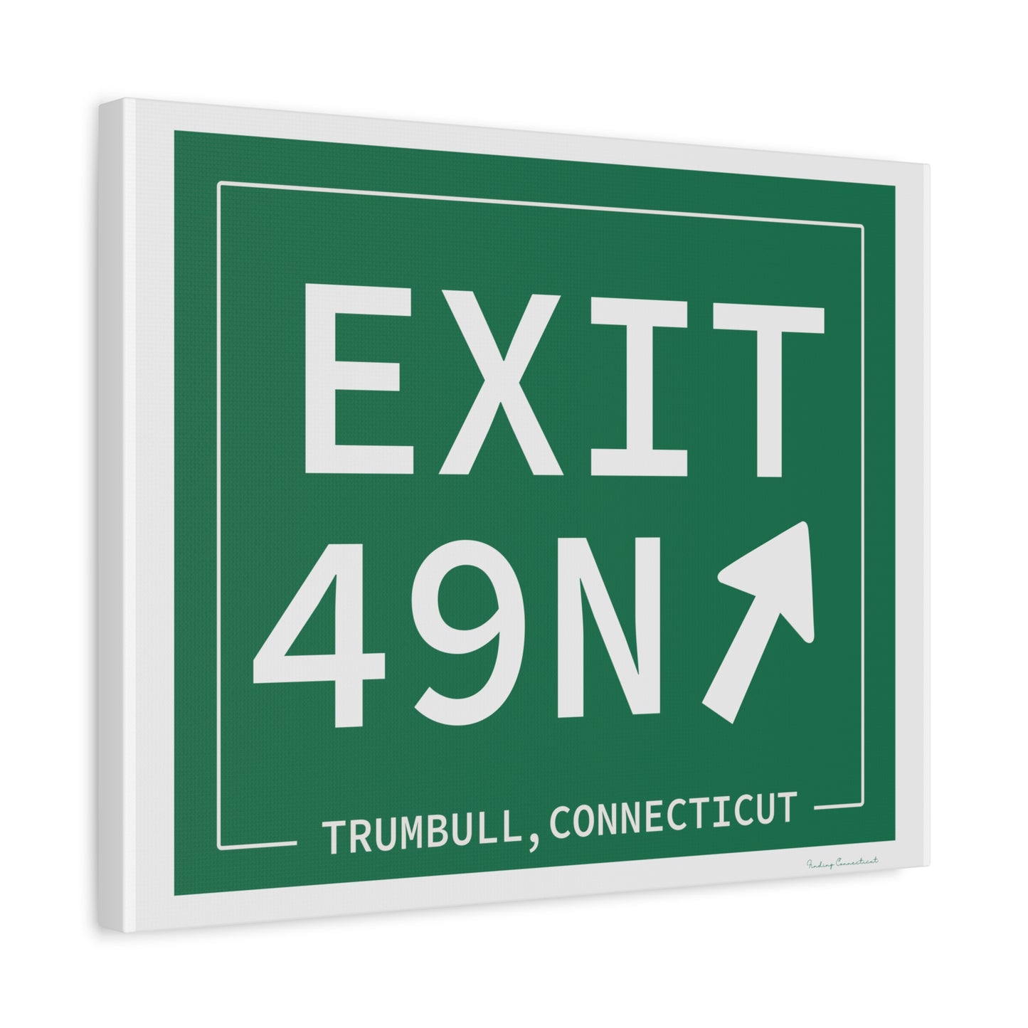 Vintage Exit 49N  Merritt Parkway Sign Matte Canvas, Stretched, 1.25"