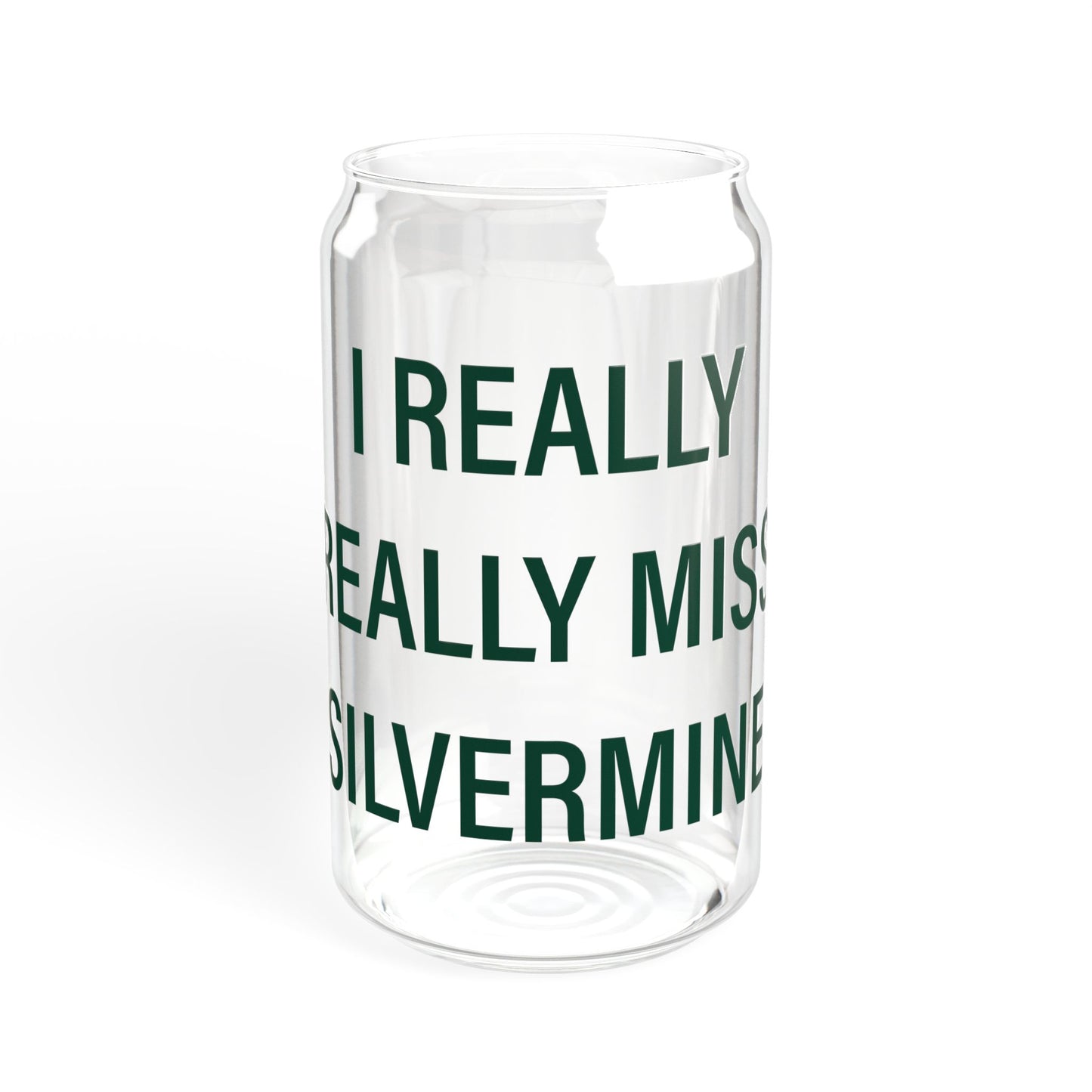 I Really Really Miss Silvermine Sipper Glass, 16oz