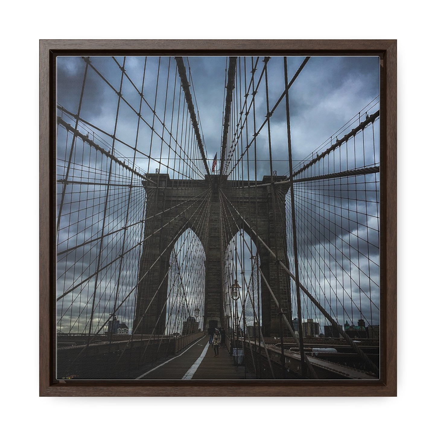 In the middle of the bridge Gallery Canvas Wraps, Square Frame