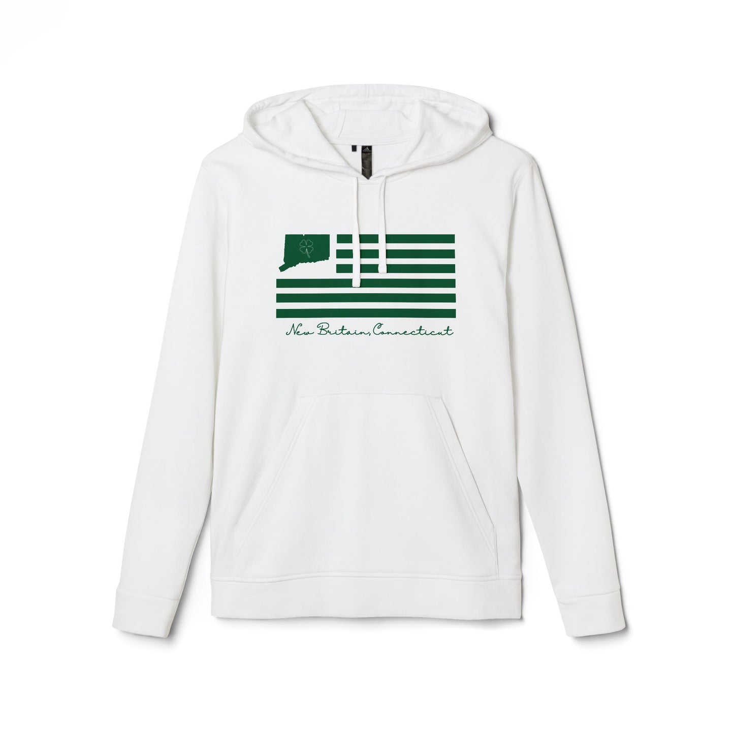 New Britain Connecticut St Patrick’s Day Flag adidas Unisex Fleece Hoodie