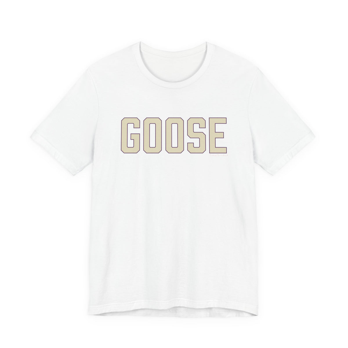 Goose Zip Code Cream & Purple Unisex Jersey Short Sleeve T-Shirt
