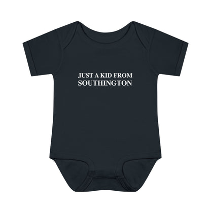 Just a kid from Southington Infant Baby Rib Bodysuit