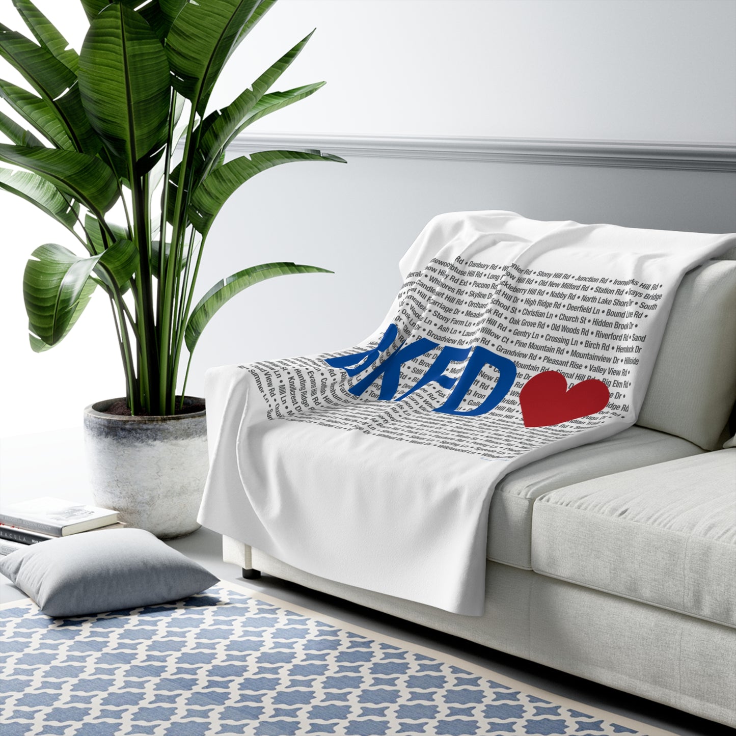 Brookfield Love Sherpa Fleece Blanket