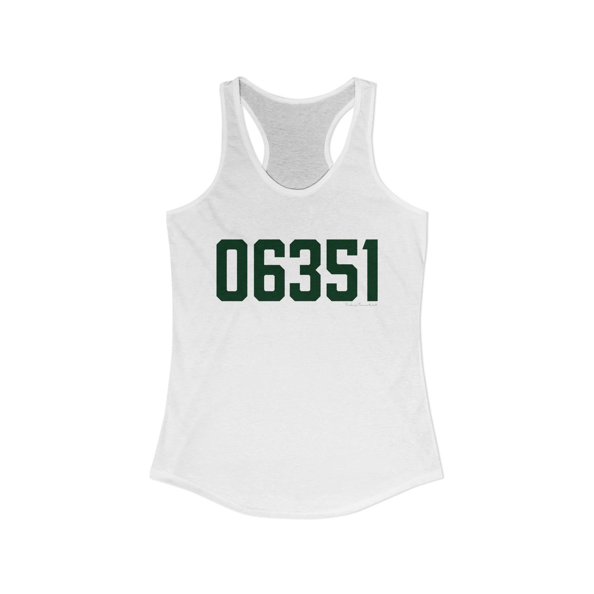06351 Griswold Connecticut Zip Code  Women's Ideal Racerback Tank Top