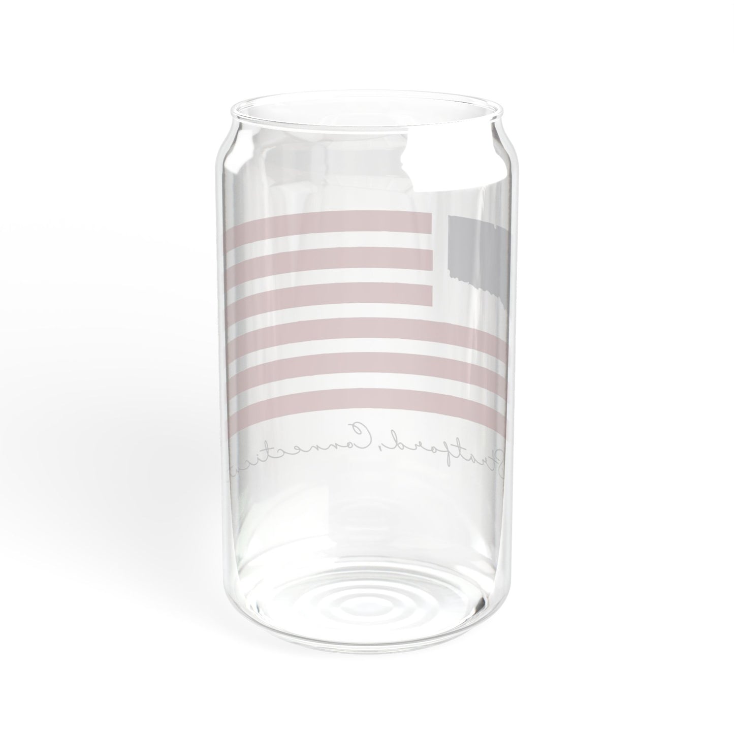Stratford Connecticut Flag Sipper Glass, 16oz