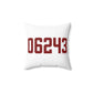 06243 Killingly  Connecticut Zip Code Spun Polyester Square Pillow