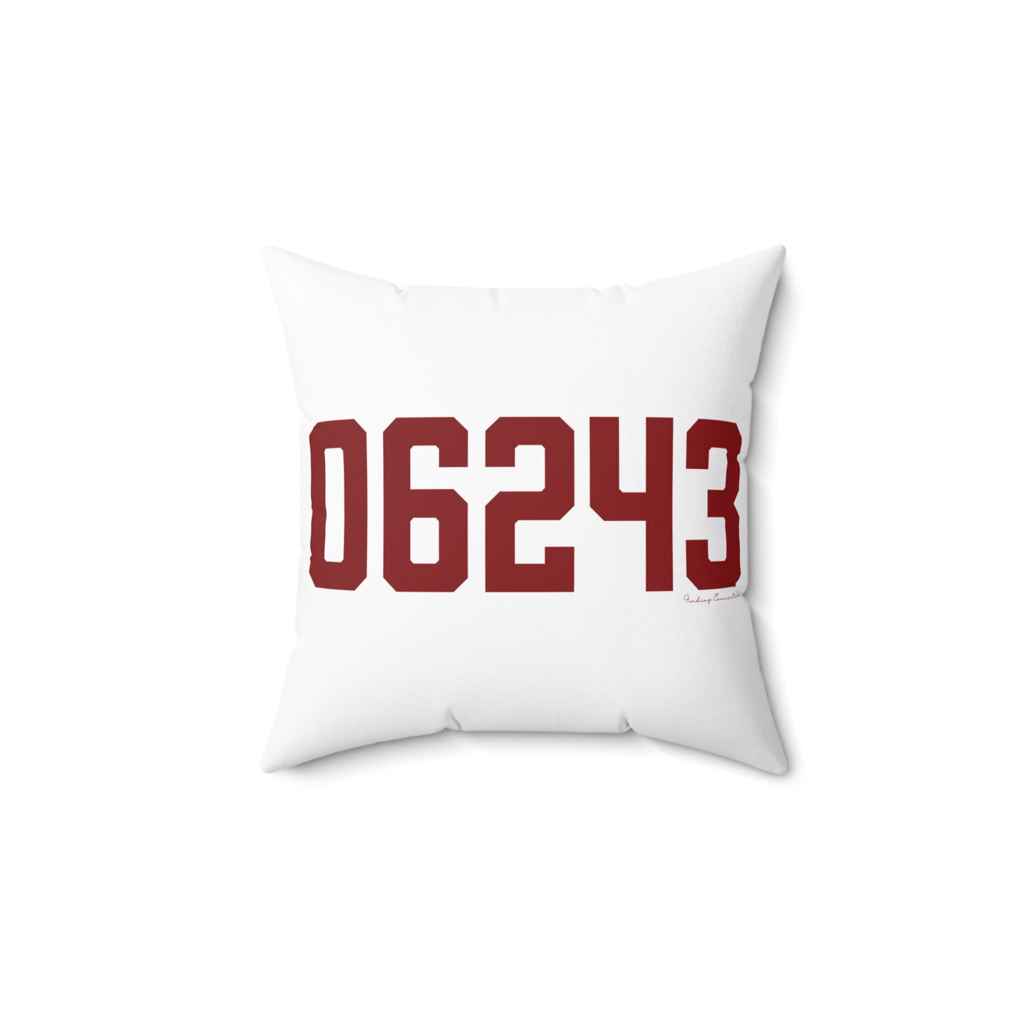 06243 Killingly  Connecticut Zip Code Spun Polyester Square Pillow