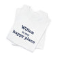 Wilton is my Happy Place Unisex Jersey Short Sleeve T-Shirt