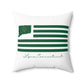 Lyme Connecticut St. Patrick’s Day Flag Spun Polyester Square Pillow