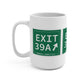Vintage Exit 39A Merritt Parkway Sign Mug 15oz