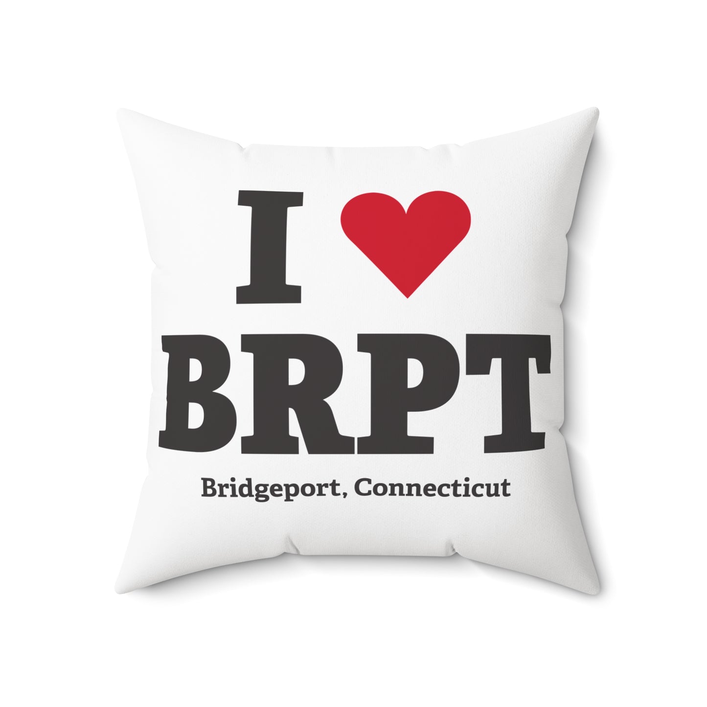 I Heart BRPT Spun Polyester Square Pillow