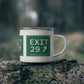 Vintage Exit 29 Merritt Parkway Sign Enamel Camping Mug