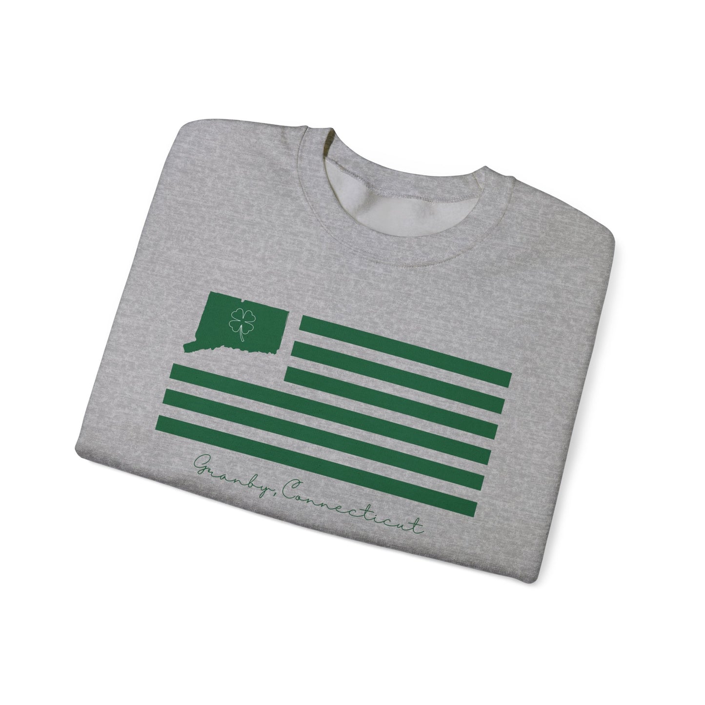 Granby Connecticut St. Patrick’s Day Flag Unisex Heavy Blend™ Crewneck Sweatshirt