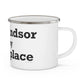 East Windsor is My Happy Place Enamel Camping Mug