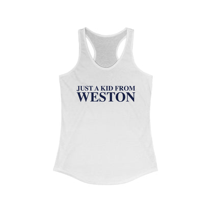 Just a kid from Weston Women's Ideal Racerback Tank Top